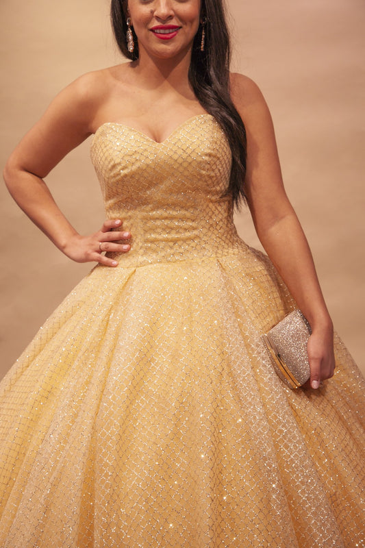 Robe CENDRILLON Doré