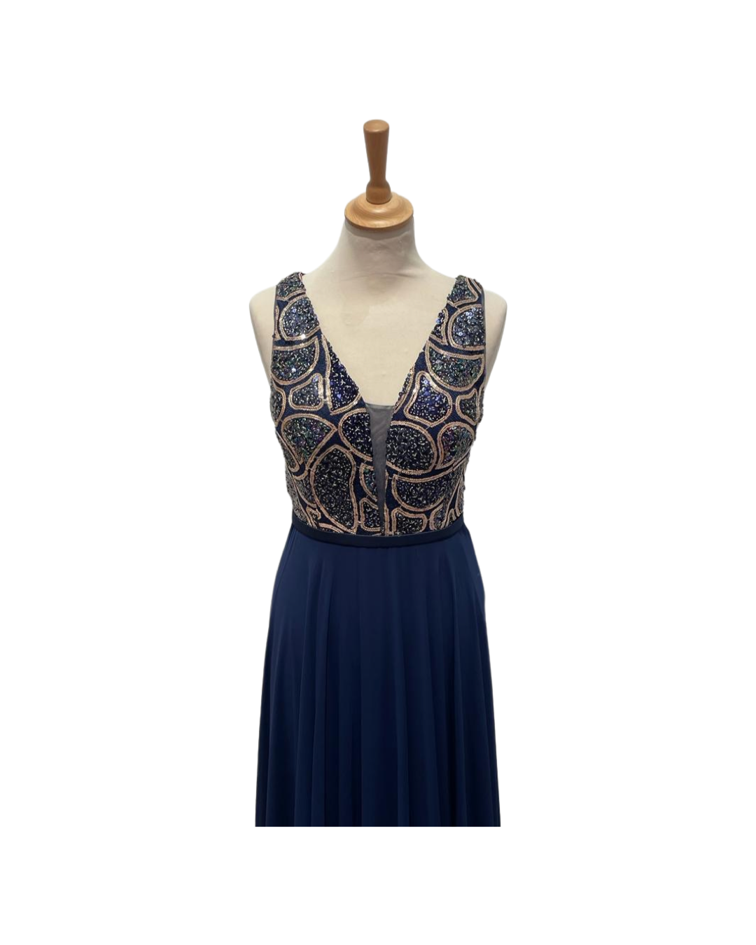Robe MONACO Bleu Nuit Dorée