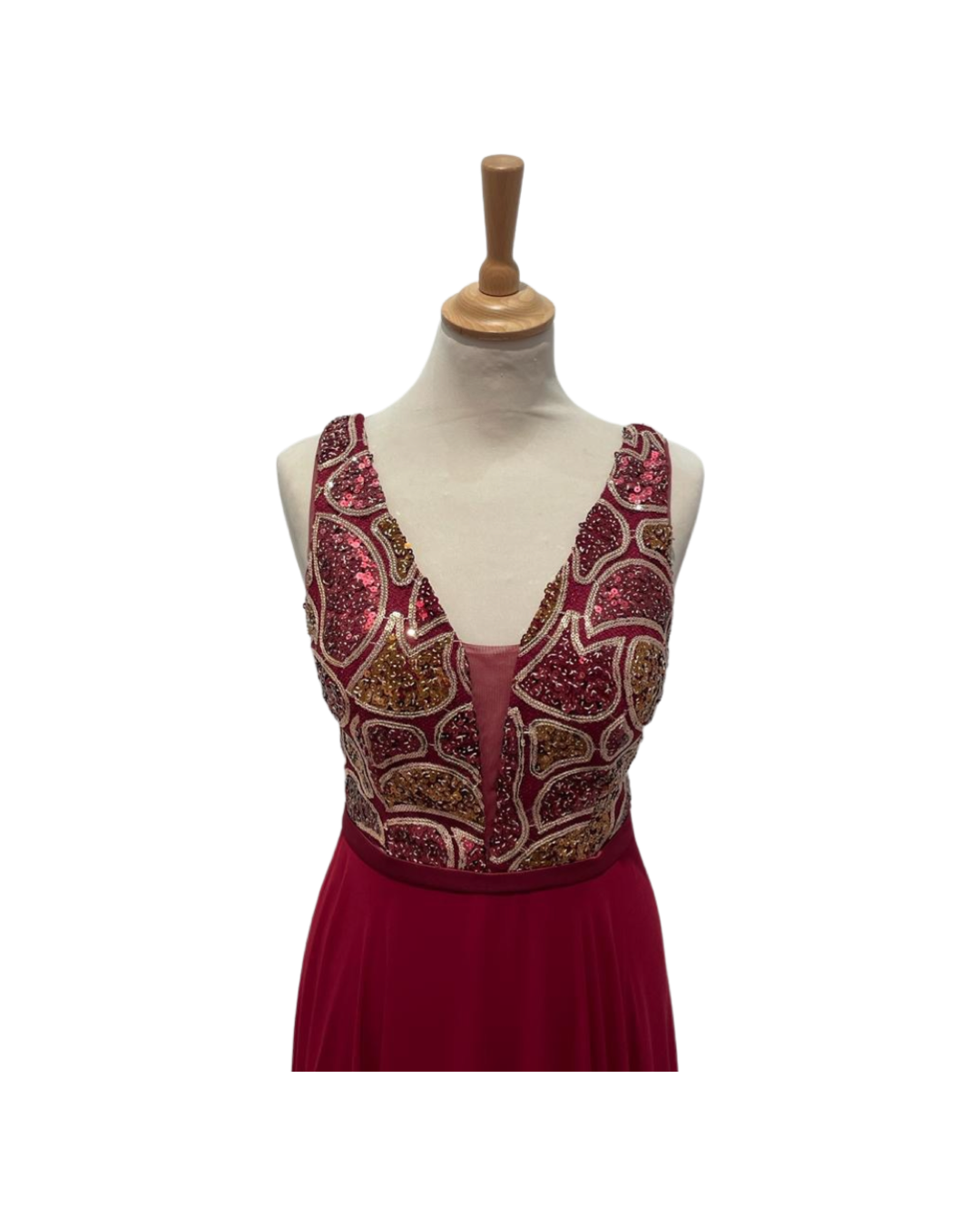 Robe MONACO Bordeaux Dorée