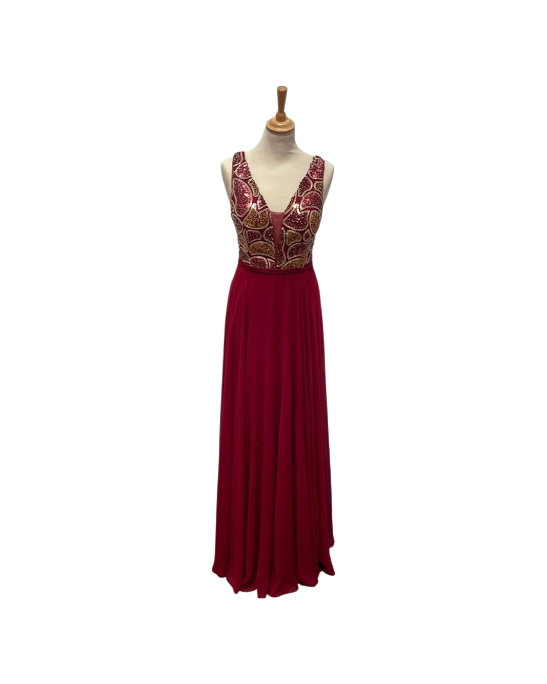 Robe MONACO Bordeaux Dorée