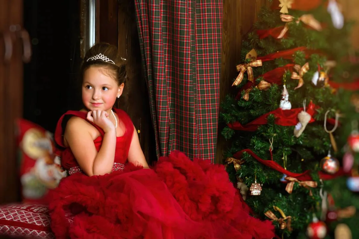 Robe de princesse pour le soir de Noël